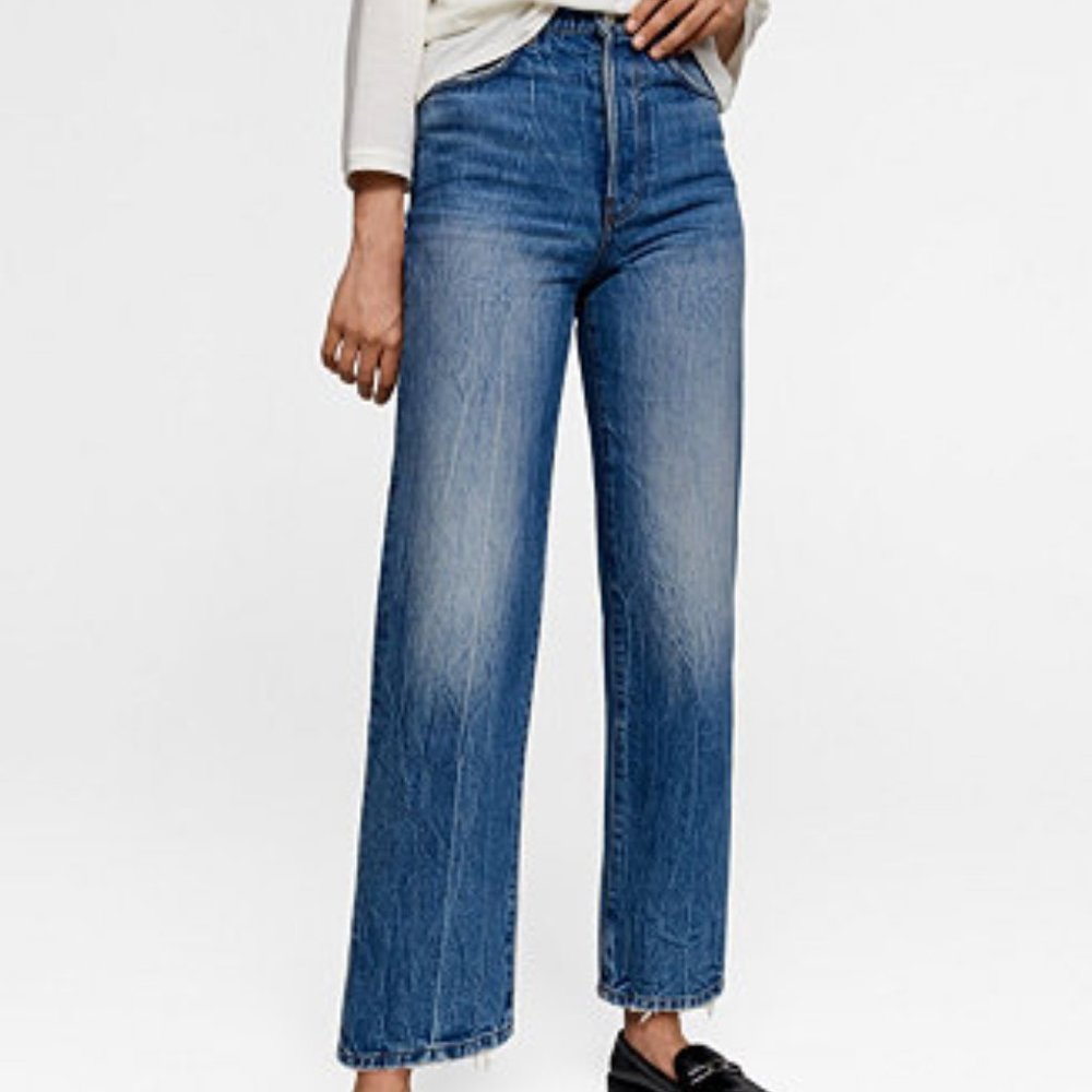 NWT - MANGO x Leandra Medine Faded Relaxed Jeans